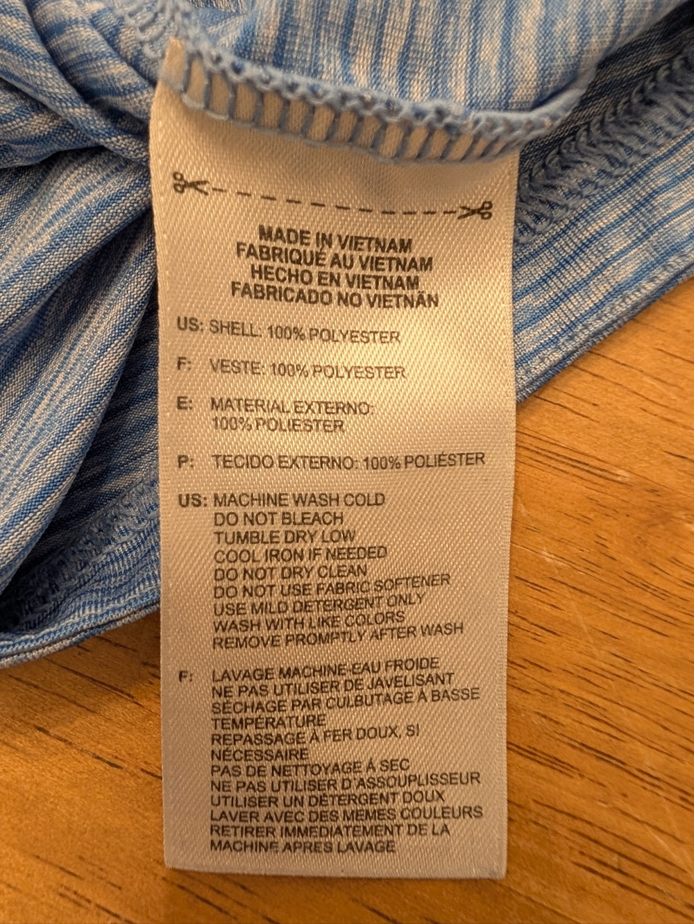 Adidas Blue Striped Racerback Tank Small - Picture 5 of 5